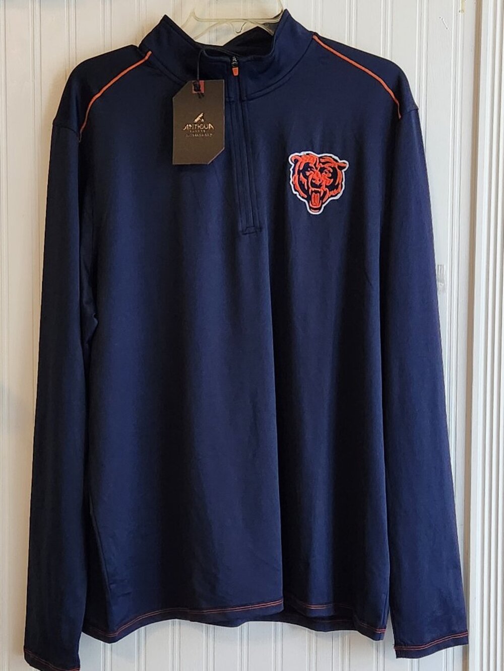ANTIQUA Chicago Bears Men's Signal Quarter Zip Pullover - Large - NWT NEW